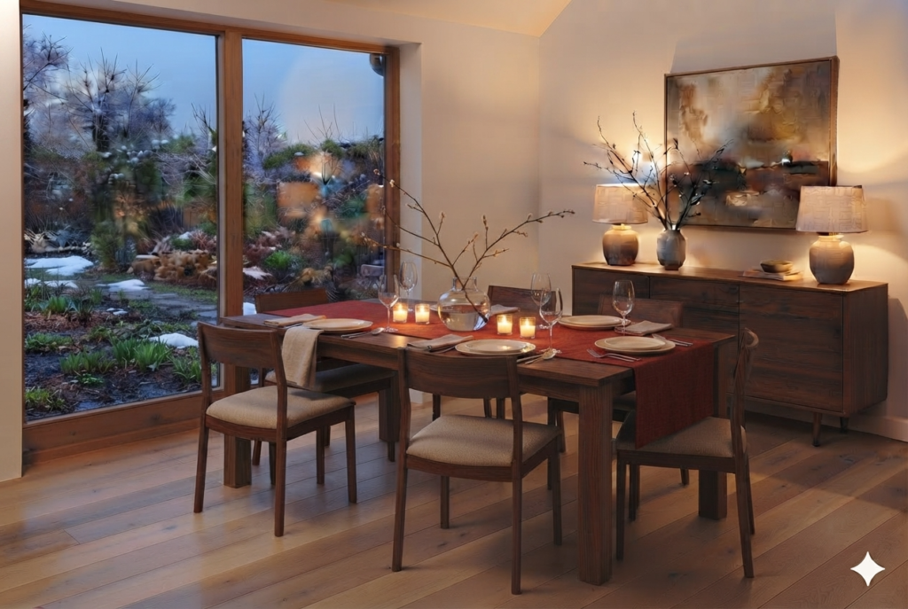 February Winter Table Setting Idea (Romantic Winter Table)