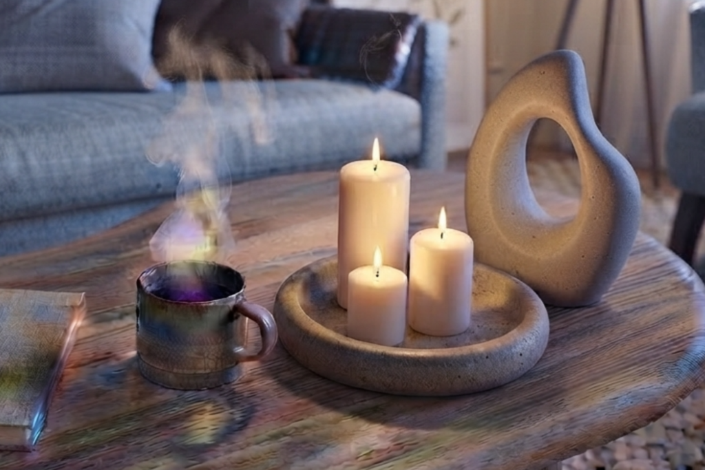 Hygge Lighting & Candles are among the essentials of a hygge living room.