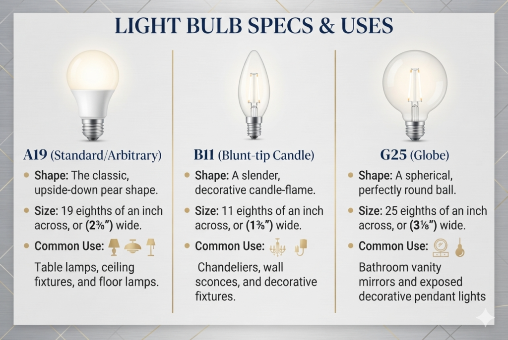 Light Bulb Specs and Uses